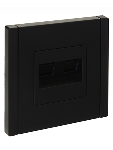 FORTE&PIANO Роз. комп. 2-ая RJ45 кат.5E FP133 чер. IEK | код FP-K20-1-K02 | IEK