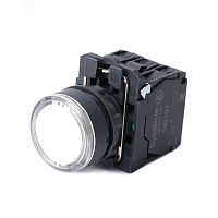 Кнопка SB5 с подсветкой в сборе модульная 22мм белая пластик 24ВDC 1НО+1НЗ | код SB5AW31B5 | Systeme Electric