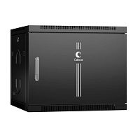 Cabeus SH-05F-9U60/60m-BK Шкаф телекоммуникационный настенный 19 9U 600x600x501mm (ШхГхВ) дверь металл, цвет черный (RAL 9004) | код 8590c | Cabeus