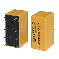 Электромагнитное реле RUICHI 4078 24VDC 2A, DPDT | код 59101 | Ruichi