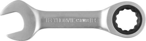 CSRW18 Ключ гаечный комбинированный трещоточный короткий, 18 мм | код CSRW18 | Thorvik