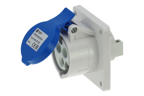 Розетка встраиваемая 16A/230V/1P+N+E/IP44, фланец 75x75 | код CA1366 | INPIN