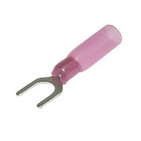 Наконечник кабельный вилочный изолированный RUICHI SV1.25-6 HST, 19 А, 22-18 AWG, красный, латунь луженая | код 108129 | Ruichi