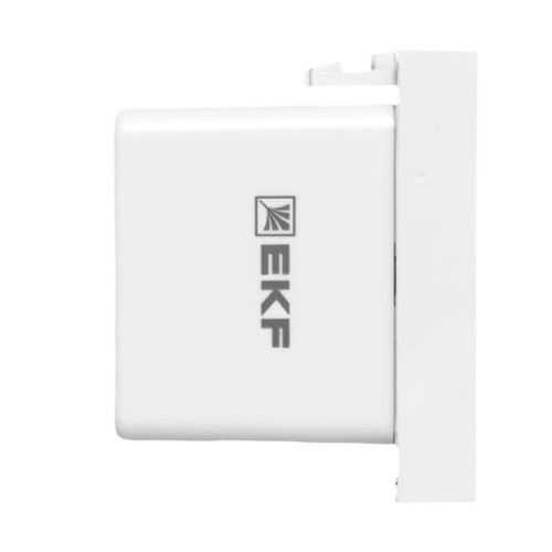 Розетка USB A+C, 2.1А, 2 гнезда, без индикатора, белая EKF | код E2MR2-21USB-10-AC | EKF фото 4