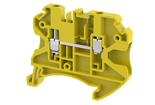 Клемма проходная винтовая 2,5 мм2, на 2 подключения, желтая TQ2.5-YELLOW | код 1202010004 | Elmex