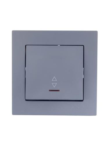 Переключатель проходной 1-кл. СП Vesna с индикацией механизм графит LEZARD 742-3488-114