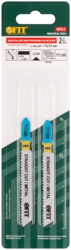 Полотно пометаллу HSS фрезерованные волнистые зубья 76/51/2мм (T118B) (уп.2шт) FIT 40912 фото 3 Полотно пометаллу HSS фрезерованные волнистые зубья 76/51/2мм (T118B) (уп.2шт) FIT 40912 фото 3