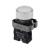 Кнопка плоская белая, 1NO, IP67, металл MTB2-BAF11 | код 132645 | MEYERTEC