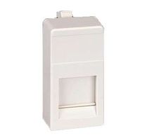 Адаптер на 1 RJ45(12) 75528-, 75540-, 75541-, 75544-39, узкий, шторка, S27, белый | код 27087-34 | Simon