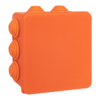 Коробка огнестойкая E45 100х100х50мм с клеммниками 7 полюсов 0,5-6мм2 IP55 HF EKF | код plc-kmfr-100-706 | EKF