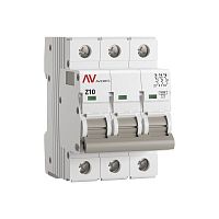 Выключатель автоматический AV-6 3P 10A (Z) 6kA EKF AVERES | код mcb6-3-10Z-av | EKF