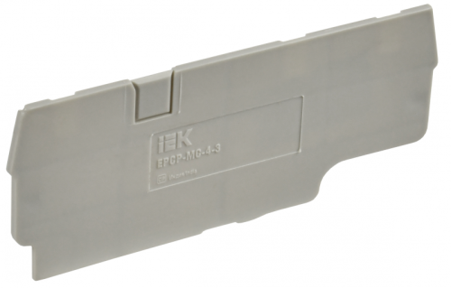 Заглушка для CP-MC 3 вывода 4мм2 серая IEK | код YCT22-00-3-K03-004-ZGL | IEK