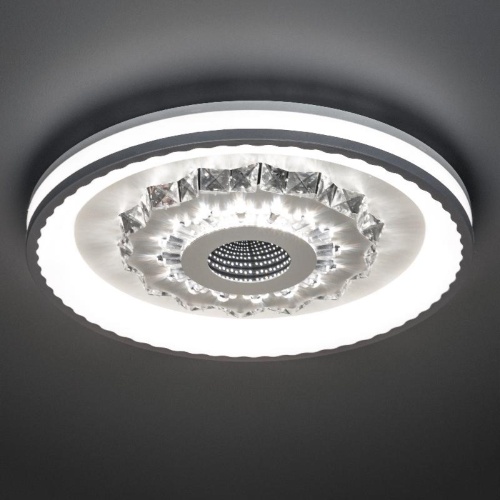 Люстра потолочная светодиодная диммируемая, CRYSTAL 3D, с ДУ, 3 режима, 480х480х60мм, 120Вт, 3000+6400K/4200K/6400+3000K, 40м, белый, 52368 0, Ritter | код 52368 0 | RITTER фото 7