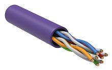 ITK Витая пара U/UTP кат.5E 4х2х24AWG solid LSZH нг(А)-HF фиолетовый (305м) | код LC1-C5E04-126 | IEK