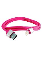Дата-кабель, ДК 21, USB - Lightning, 1 м, силиконовая оплетка, розовый, TDM | код SQ1810-0321 | TDM