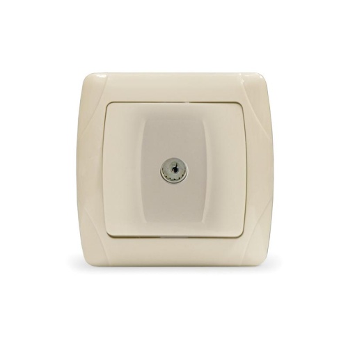 Маргарита розетка телевизионная одноместная с/у, оконечная, 75Ом, ч/д 4-2400Мгц, сл.кость (ivory) (еврослот) | код М0027-I | Universal