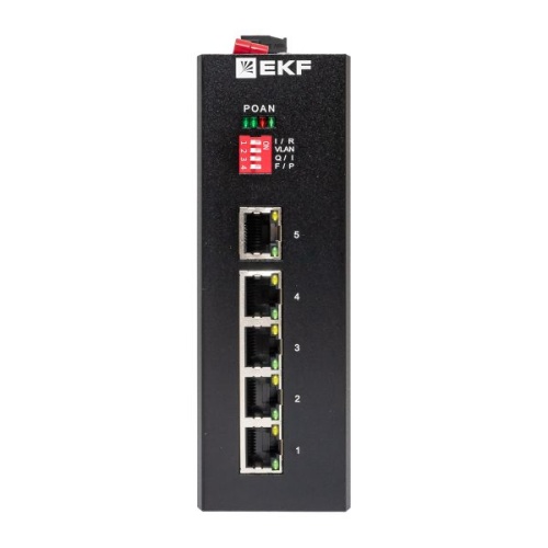 Промышленный неуправляемый коммутатор U-5GT, 5 портов 10/100/1000Base-T(X) RJ45, монтаж на динрейку TSX EKF | код TSX-U-5GT | EKF фото 4