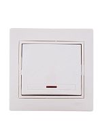 Выключатель 1-кл. СП Мира 10А IP20 с подсветкой со вставкой крем. LEZARD 701-0303-111
