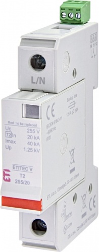Ограничитель перенапряжения ETITEC V T2 255/20 (1+0) RC | код 002442958 | ETI