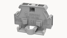 WS1.5-DB-01P-11-00Z(H) Клеммный блок (клеммник) мини проходной пружин., модульный (с проуш. крепл.), выс. 17.0 мм/глуб. 25.0 мм, сеч. пров. 28-16AWG/ до 1.5 кв.мм, до 300В/10А, серый изол., шир. 5.0 мм | код 11030000035 | DEGSON