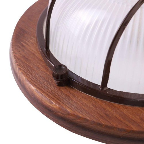 Светильник НБП 03-60-0022 УХЛ4 "Решетка" 230В 60Вт 1301D круг орех Camelion 14089 фото 3