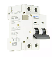 Автоматический выключатель HGD63-M 2PMBS0000C 00010 2 полюса, 10А, ток к.з. 6kA, хар-ка B (STANDARD) | код 13.04.001008 | HYUNDAI