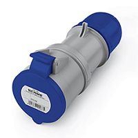 Разъем пром. силовой CEE кабельный, гнездо, 32A, 2P+E 6h, 200_250VAC 50/60Hz, IP44/IP54, серия OPTIMA | код 313.3243 | Scame
