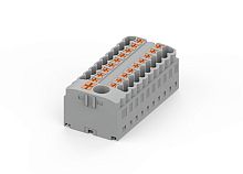 TPA6/2.5-19-OG Блок распределит. TP Push-in, 19 точек подключения, вход 6мм2, выход 2.5мм2, оранж., шт | код TPA6/2.5-19-OG | SUPU