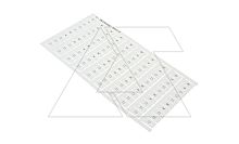 Маркировка MC812PA L1-L2-L3-N-P (x20), (карта 100шт.), белый | код 16900100 | Entrelec