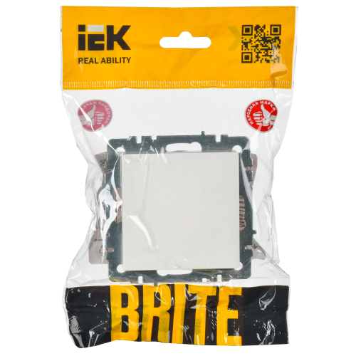 Заглушка с суппортом BRITE МЗ10-БрБ бел. | код BR-PL10-K01 | IEK фото 5