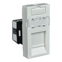 Розетка компьютерная RJ-45 Cat. 6E QUADRO QD 45x22,5/6 (HB) | код QD 45X22.5-RJ45/6_HB | KOPOS