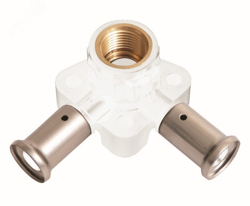 Водорозетка пресс 16х1/2'ВРх16, угловая 40мм, ПВДФ белая | код 3PKW-160416 | Henco