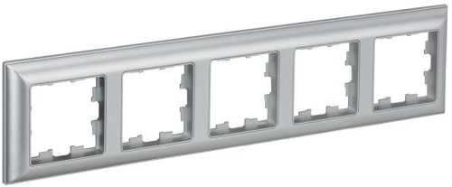 Рамка 5-м BRITE РУ-5-Бр алюм./алюм. | код BR-M52-12-K47 | IEK