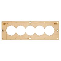 Шаблон для подрозетников c 5 отв, диам, 72 мм Expert | код sh-d72-5 | EKF