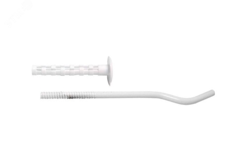 Кронштейн для радиатора штыревой круглый с дюбелем белый (9-300 мм) | код 16778 | ПрофСан