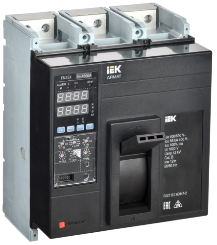 ARMAT Авт. выкл. лит. корпус 3P N 85кА 800А эл. пр. IEK | код AR-MCCB-3N-085-0800A-ELPC | IEK