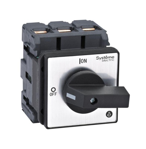 ВЫКЛЮЧАТЕЛЬ-РАЗЪЕДИНИТЕЛЬ 3P 80A С ЧЁРНОЙ РУКОЯТКОЙ НА ДВЕРЦУ 4 ВИНТАМИ | код MSD80320B | Systeme Electric