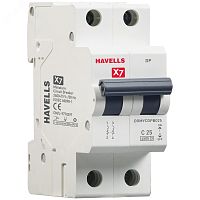 Выключатель автоматический двухполюсный 25A С 4,5кА Х7 | код 7701533 | Havells