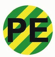 Наклейка "PE" d=20мм PROxima | код an-2-07-1 | EKF