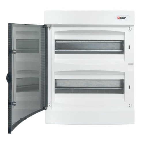 Щит распределительный навесной Unix прозрачная дверь 2х12 (24) модулей 361x287x112 IP40 | код ux-2x12-n | EKF фото 5