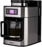 Кофеварка капельная Kitfort КТ-781 1050Вт нержавеющая сталь/черный | код 1893466 | KITFORT