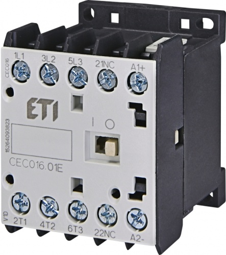 Контактор миниатюрный CEC 16.01-400V-50/60Hz (16A, 7,5kW, AC3) | код 004641097 | ETI