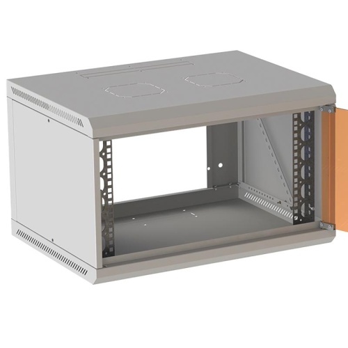 Шкаф настенный 19' 12U 600х600мм стеклянная дверь (без задн. стенки) RAL 7035 | код 05-1206 | SUPRLAN фото 3