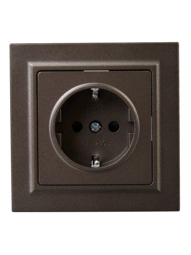 BRITE Роз. с з/к/ш 16А в сб. РСР14-1-0-БрТБ бр. IEK | код BR-R14-16-K45-F | IEK фото 2