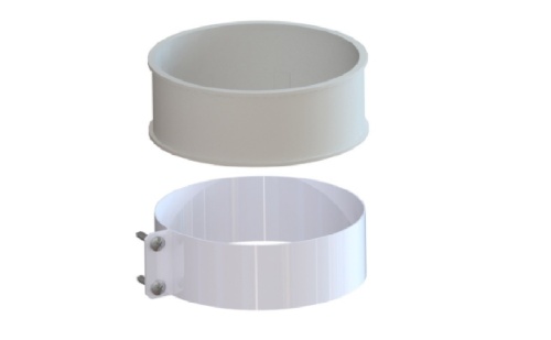 Хомут d 100 мм с уплотнением и винтами | код 01.01.001.200 | УТДК