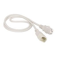 Шнур питания C13-C14, 3х0.75, 220В, 10А, белый, 1.8 метра | код LAN-PP13/14-1.8-WH | LANMASTER