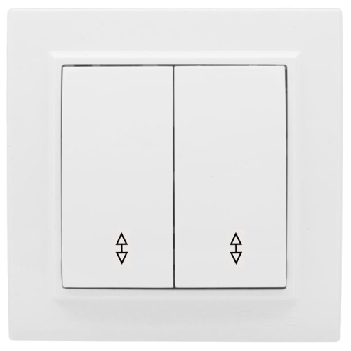 Выключатель 2-кл, СП проходной 10А белый Минск Basic | код ERV10-027-10 | EKF