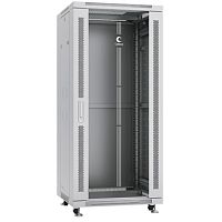 Cabeus SH-05C-27U60/60 Шкаф монтажный телекоммуникационный 19 напольный для распределительного и серверного оборудования 27U 600x600x1388mm (ШхГхВ) передняя стеклянная и задняя сплошная металлическая двери, ручка с замком, цвет серый (RAL 7035) Код товара