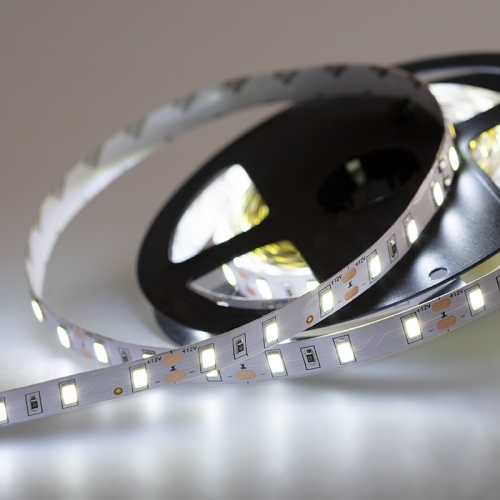 LED лента 12 В, 12 мм, IP23, SMD 5730, 60 LED/m, 12 V, цвет свечения белый (6000 K) | код 141-231 | LAMPER