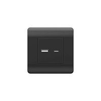 (NEW3-E) Розетка USB A+С, 5В/2,1А, черный | код 431501 | CHINT